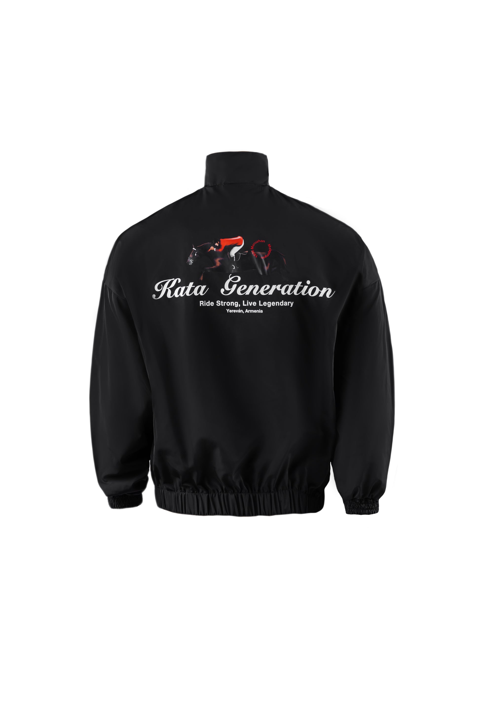 Windbreaker with horse print