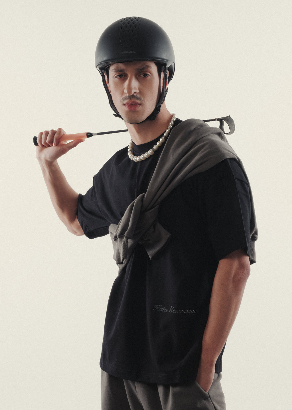 Tee with rubberized print